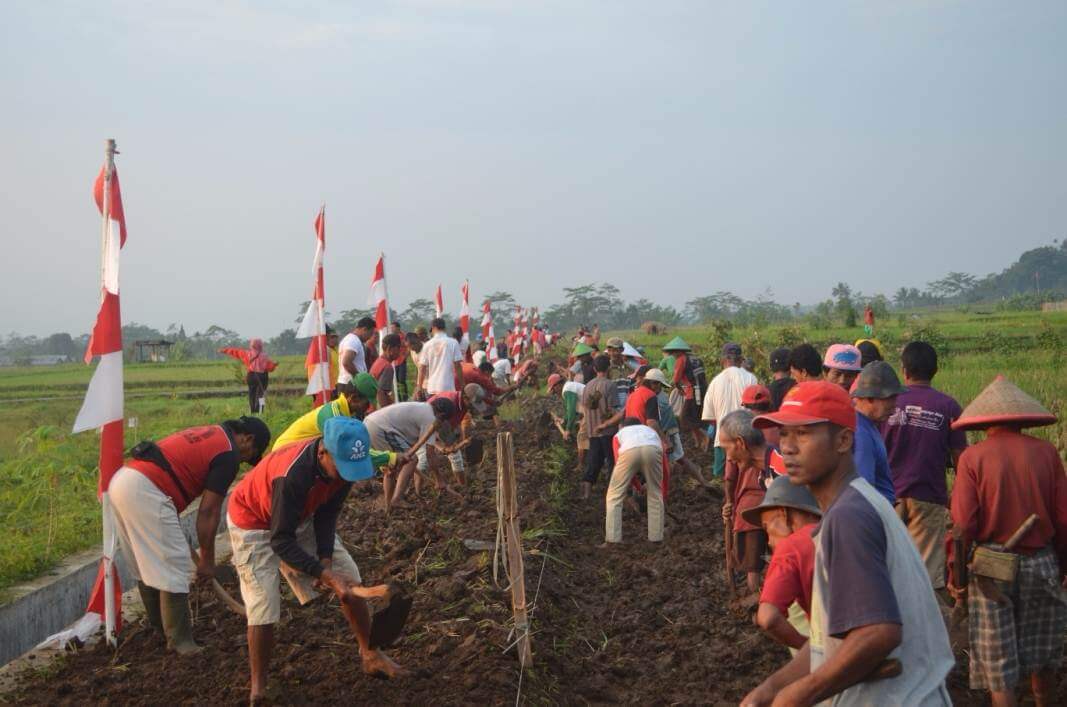 Pengerjaan Jalan Usaha Tani di Dusun I Desa Dagan Tunggu Pencairan Dana Desa